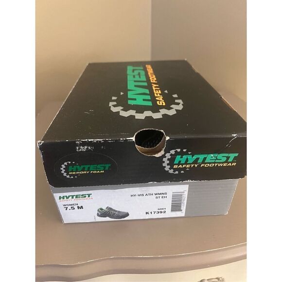 New Hytest Safety Footwear black and green women’s size 7.5 - Picture 2 of 7